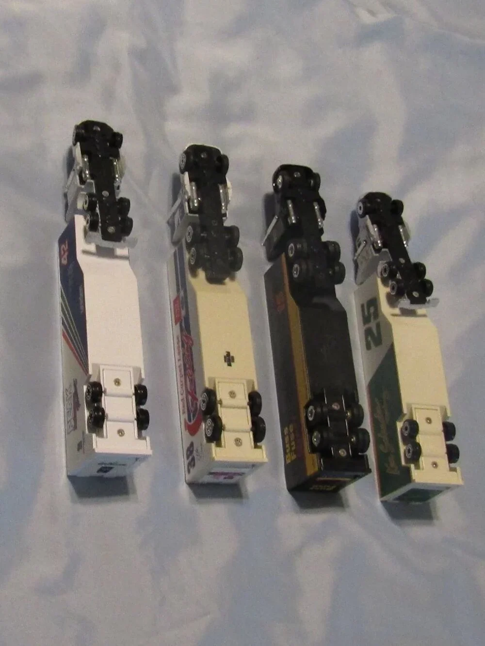 1990s RACING CHAMPIONS NASCAR TRANSPORTER TRUCKS +3cars #42 PETTY #38 #25 #15